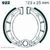 Preview: EBC Premium Bremsbacken Water Grooved für Malaguti 50 Enduro MEX Hinterachse - 922G