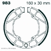 Preview: EBC Premium Bremsbacken für Garelli GTA 125 Hinterachse - 983