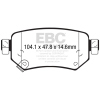 Preview: EBC Greenstuff 2000 Bremsbeläge DP22287 für VW Golf 7 5G1, BQ1, BE1, BE2 2,5 hinten