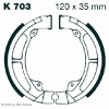 Preview: EBC Premium Bremsbacken für Kawasaki KE 175 D2 Hinterachse - K703
