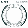 Preview: EBC Premium Bremsbacken für Kawasaki KE 175 D2 Vorderachse - K704