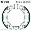 Preview: EBC Premium Bremsbacken für Kawasaki KLT 250 C1-C3 (Prairie) Hinterachse - K705