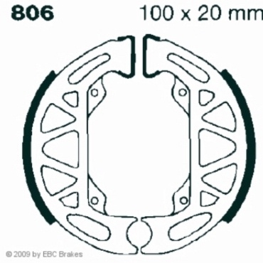 EBC Premium Bremsbacken für Gilera Easy Moving 50 Hinterachse - 806