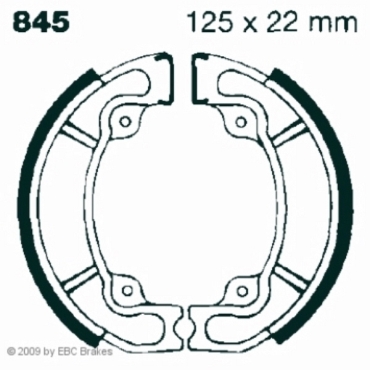 EBC Premium Bremsbacken für Cagiva WSXT 125 (Aletta Rossa) Hinterachse - 845