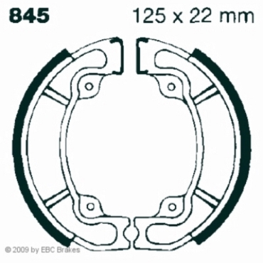 EBC Premium Bremsbacken für Agrale Elefantre 30.0 Hinterachse - 845