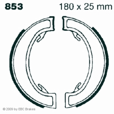 EBC Premium Bremsbacken für Triumph CUB 500 Vorderachse - 853