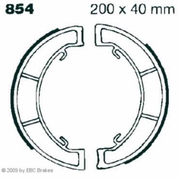 EBC Premium Bremsbacken für Triumph CUB 500 Hinterachse - 854