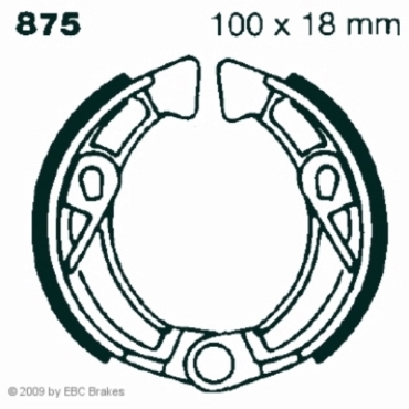 EBC Premium Bremsbacken für Casal Boss Vorderachse - 875