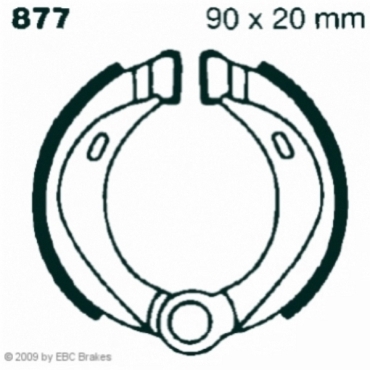 EBC Premium Bremsbacken für Garelli 50 Team Matic Vorderachse - 877