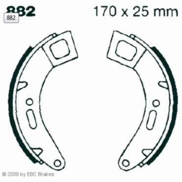 EBC Premium Bremsbacken für Piaggio Cosa CL/CLX 150 Vorderachse - 882