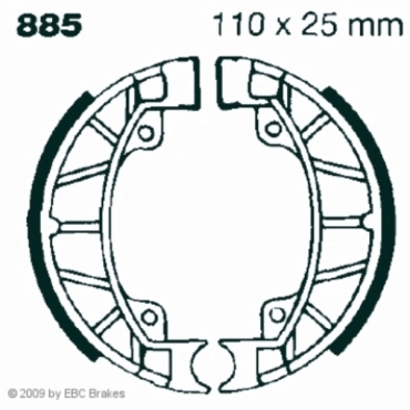 EBC Premium Bremsbacken für Piaggio SKR 80 City Vorderachse - 885