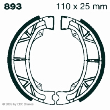 EBC Premium Bremsbacken für Aprilia Scarabeo 50 (2T) (PFO100) (Modell Bremstrommel HAl) Hinterachse - 893
