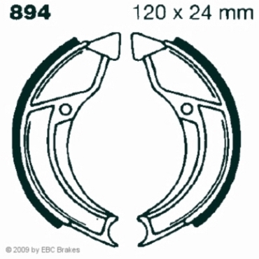 EBC Premium Bremsbacken für Casal Mofas Trommel Durchmesser. 110mm Vorderachse - 894