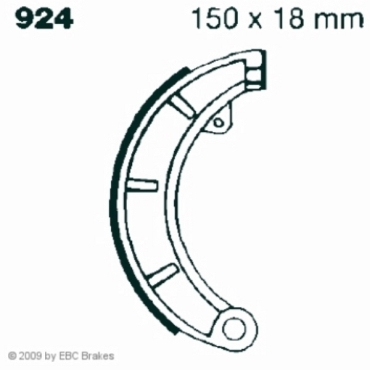 EBC Premium Bremsbacken für Gilera 50 GSA/Vale Hinterachse - 924