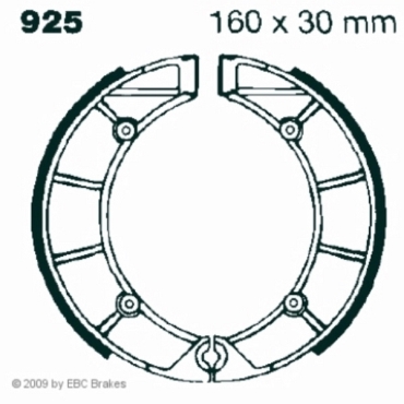 EBC Premium Bremsbacken für Gilera 150 Arcore Vorderachse - 925