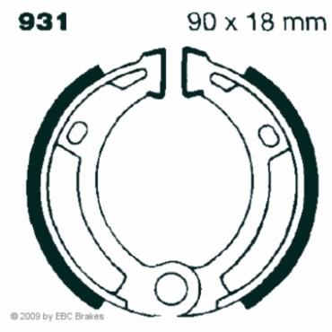 EBC Premium Bremsbacken für Puch MAXI  S 50 SPORT ( Guß Felgen / 1 Gang Automatik ) Vorderachse - 931