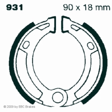 EBC Premium Bremsbacken für Tomos Moped (Guß Felgen) Vorderachse - 931