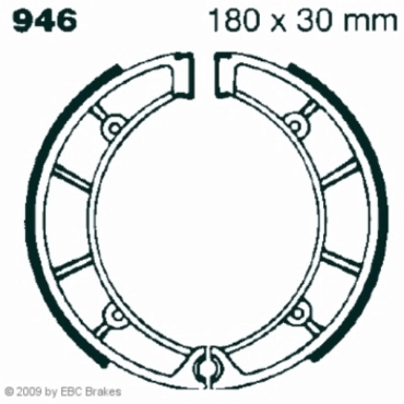 EBC Premium Bremsbacken für Benelli 125 2C doppel Bremse Vorderachse - 946