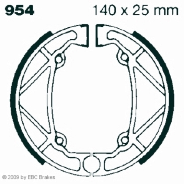 EBC Premium Bremsbacken für Gilera RX 200/Arizona/Enduro Hinterachse - 954