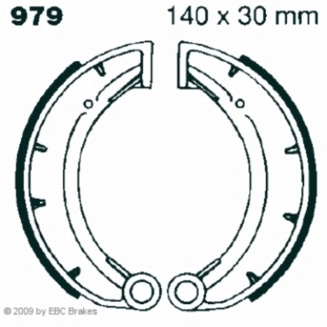 EBC Premium Bremsbacken für MZ/MUZ ETZ 125/150 Hinterachse - 979