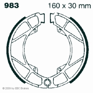 EBC Premium Bremsbacken für Garelli GTA 125 Hinterachse - 983