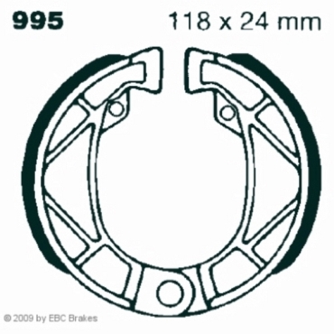 EBC Premium Bremsbacken für Aprilia Classic 50 Hinterachse - 995