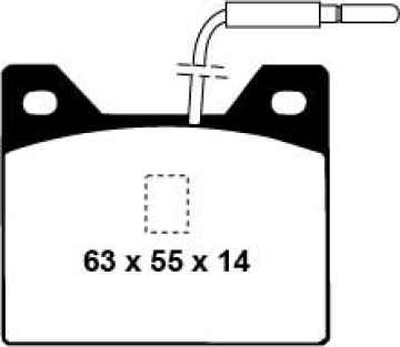 EBC Blackstuff Bremsbeläge DP122 für Peugeot 504  2.3 D hinten