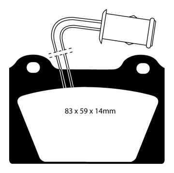 EBC Blackstuff Bremsbeläge DP398 für Austin Metro  1.3 Surf vorne