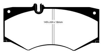 EBC Yellowstuff Bremsbeläge DP4413R für Mercedes-Benz T1 601 208 D 2.3 vorne