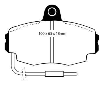 EBC Redstuff Bremsbeläge DP3426C für Peugeot 205 20A/C 1.9 GTI Kat vorne