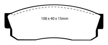 EBC Redstuff Bremsbeläge DP3452C für Nissan Sunny 2 N13 1.6i vorne