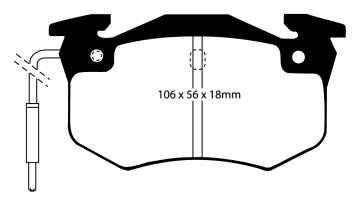 EBC Blackstuff Bremsbeläge DP458 für Citroën BX XB- E 1.6 vorne