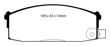 EBC Blackstuff Bremsbeläge DP526 für Nissan Cherry N12 1.7 D vorne