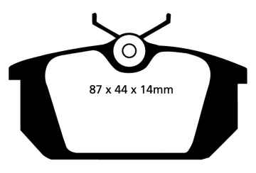 EBC Greenstuff 2000 Bremsbeläge DP2596 für Fiat Marea 185 2.0 155 20V hinten