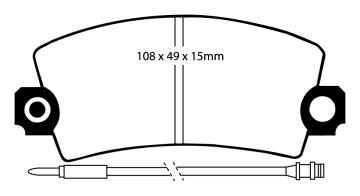 EBC Blackstuff Bremsbeläge DP651 für Peugeot 104  0.9 vorne