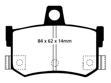 EBC Yellowstuff Bremsbeläge DP4662/2R für Ariel Atom  2.0 hinten