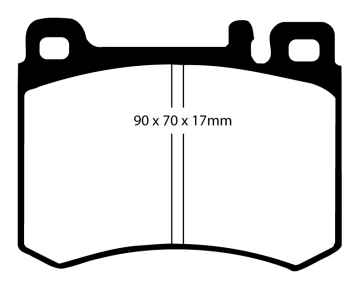 EBC Blackstuff Bremsbeläge DP681 für Mercedes-Benz SL R107 500 SL vorne