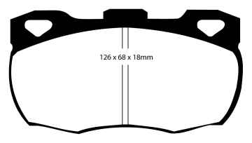 EBC Yellowstuff Bremsbeläge DP4708R für Land Rover Defender 110/130  2.4 TD vorne