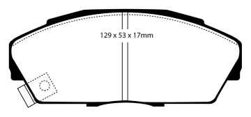 EBC Redstuff Bremsbeläge DP3719/2C für Honda Legend 1 HS, KA 2.5i vorne