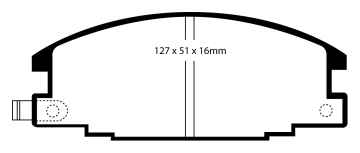 EBC Blackstuff Bremsbeläge DP746 für Isuzu Trooper 1 UBS 2.8 TD vorne