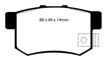 EBC Yellowstuff Bremsbeläge DP4781/2R für Honda Stream RN 1.7 16V hinten