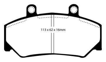 EBC Blackstuff Bremsbeläge DP800 für Volvo 740 744 2.0 vorne