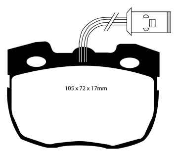 EBC Greenstuff 6000 Bremsbeläge DP6814 für Land Rover Defender 90  2.5 vorne