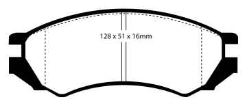 EBC Redstuff Bremsbeläge DP3839C für Nissan Primera 1 P10 2.0 16V vorne