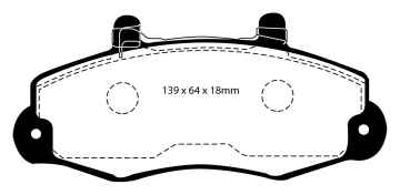 EBC Blackstuff Bremsbeläge DP918/2 für Ford Transit 4 E_ _ 2.5 DI vorne