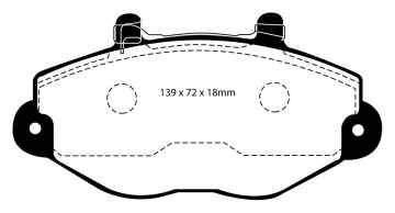 EBC Blackstuff Bremsbeläge DP920/2 für Ford Transit 4 E_ _ 2.5 DI vorne