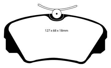 EBC Greenstuff 2000 Bremsbeläge DP2937 für Vauxhall Carlton Mk 3 3.0 3000 vorne