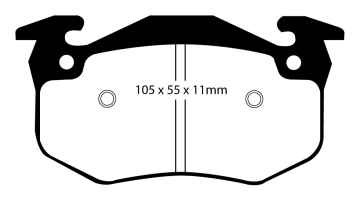 EBC Yellowstuff Bremsbeläge DP4983R für Renault 19 (2) Chamade L53 1.8 16V hinten