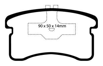 EBC Blackstuff Bremsbeläge DP1016 für Daihatsu Cuore 5 L5 0.8 vorne