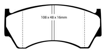 EBC Blackstuff Bremsbeläge DP1044 für Nissan Almera 1 N15 2.0 D vorne